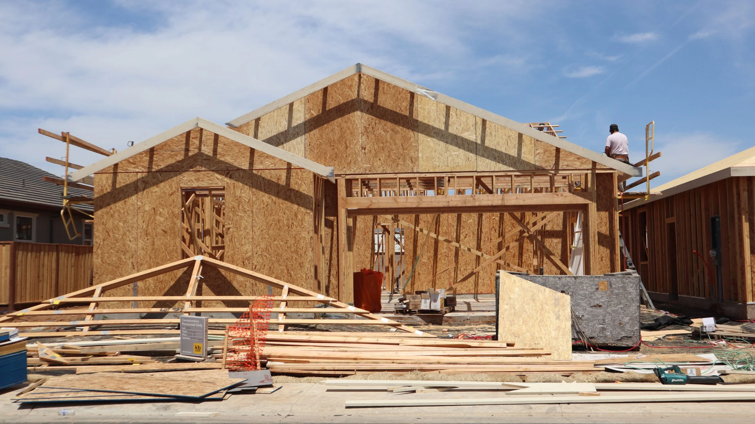 Assurance maison ossature bois : chantier de construction